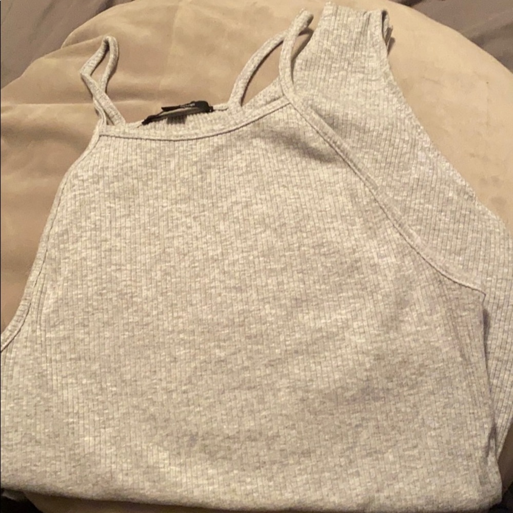 Grey body suit